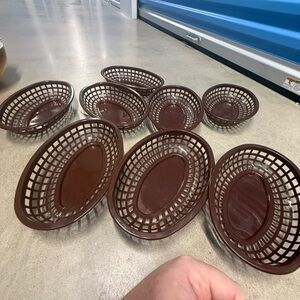 Vintage Tablecraft Plastic Hamburger French Fry Baskets Lot of 8
